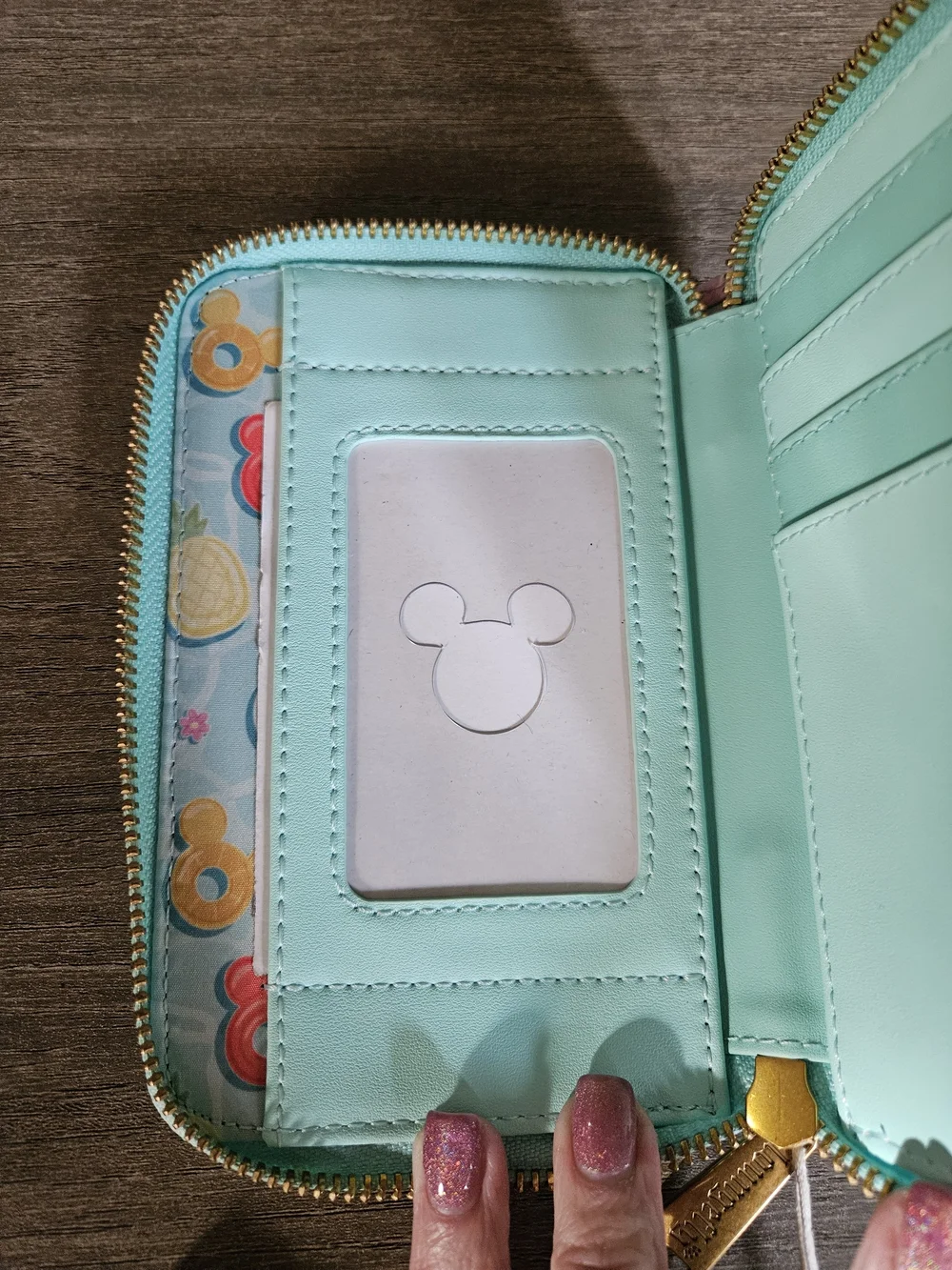 Loungefly Disney Minnie & Mickey Beach Fun Pastel Pink and Blue Wallet- NWT